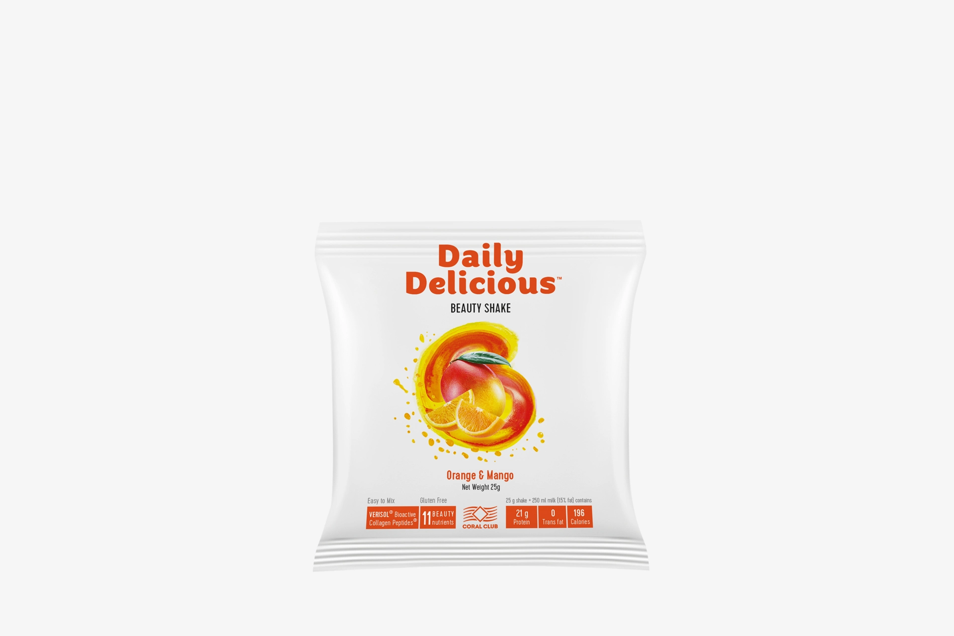 Daily Delicious Beauty Shake cu aromă de portocale și mango