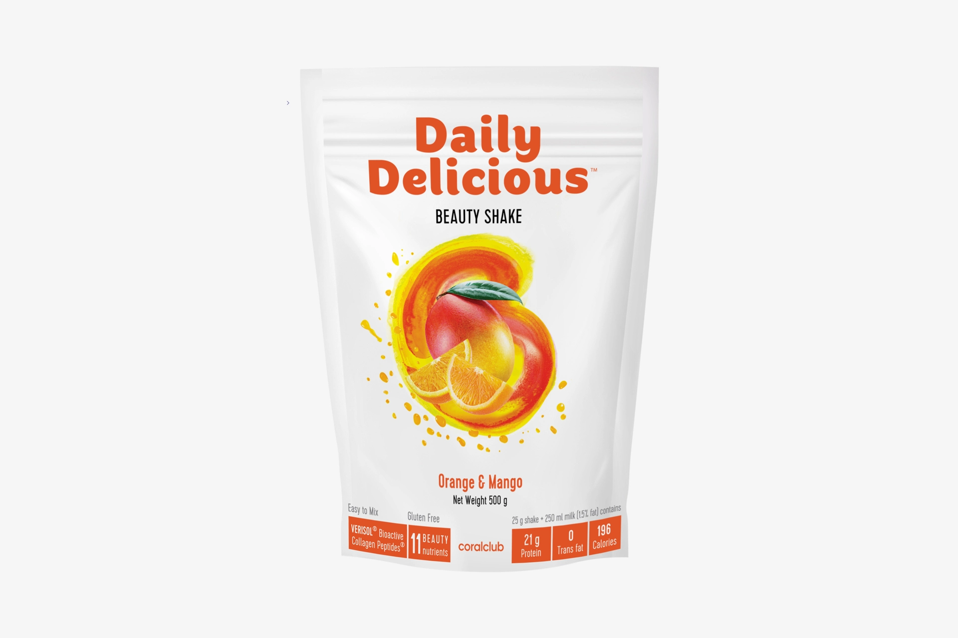 Daily Delicious Beauty Shake cu aromă de portocale și mango
