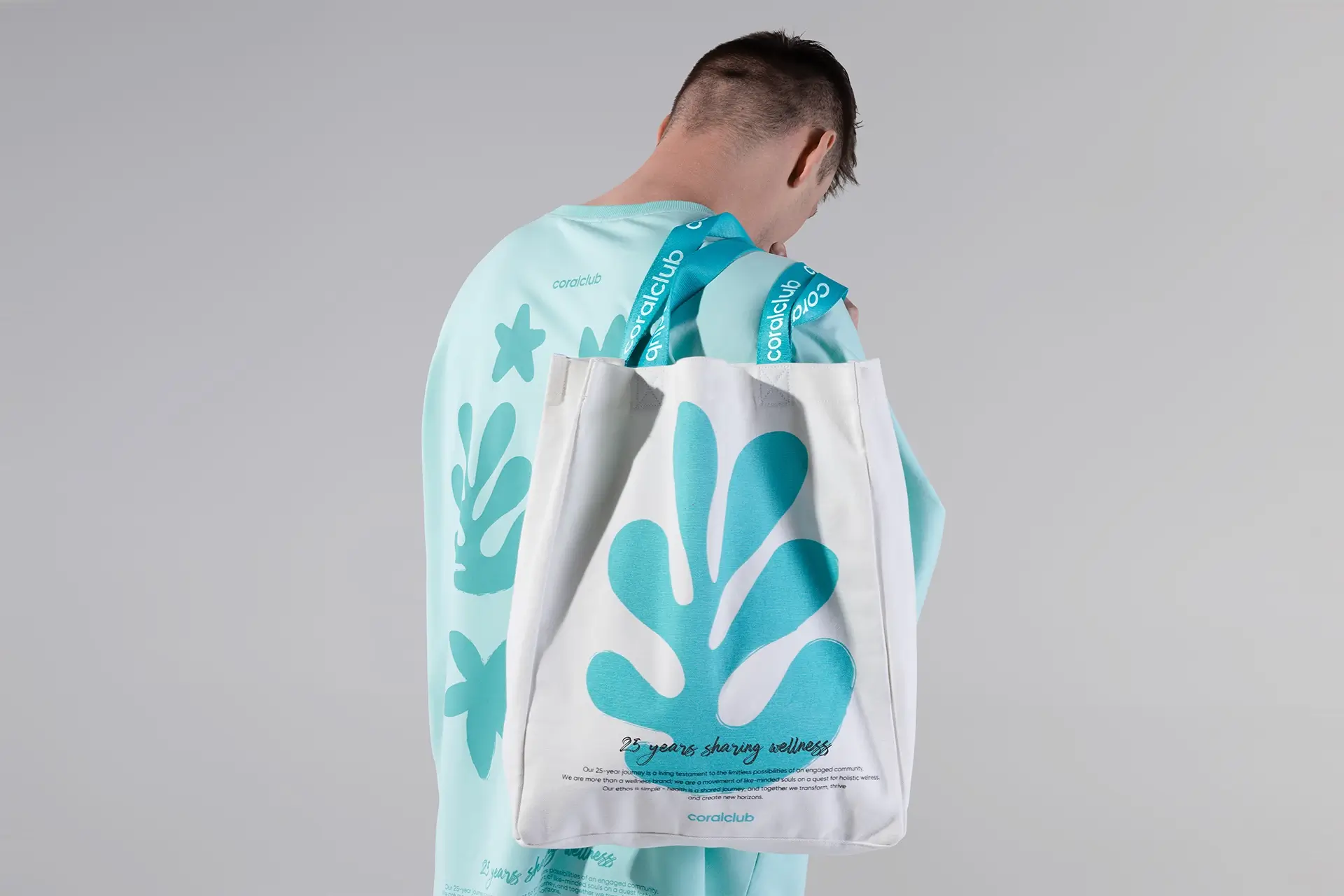 Geantă de pânză, coral