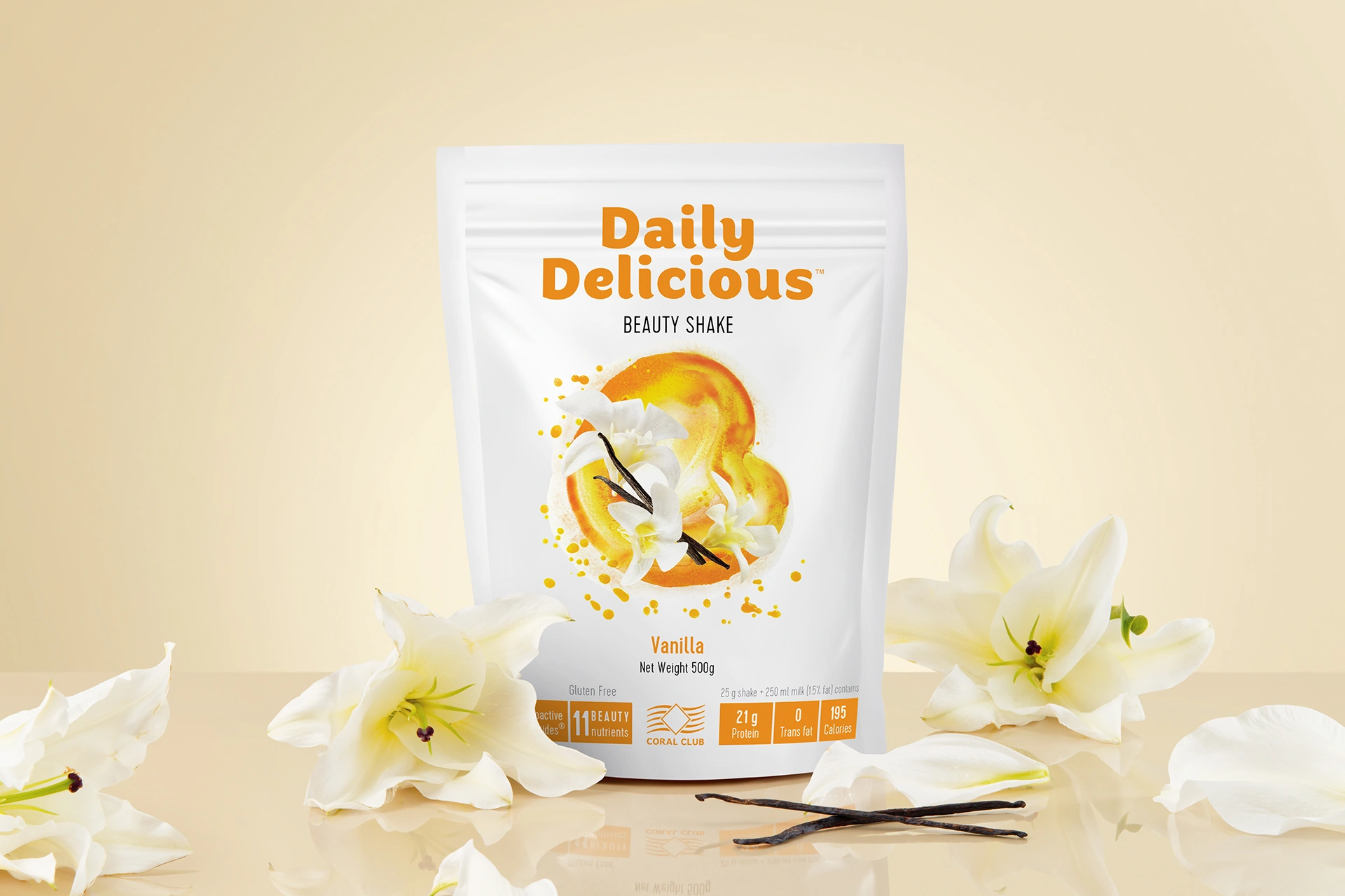  Daily Delicious Beauty Shake cu aromă de vanilie