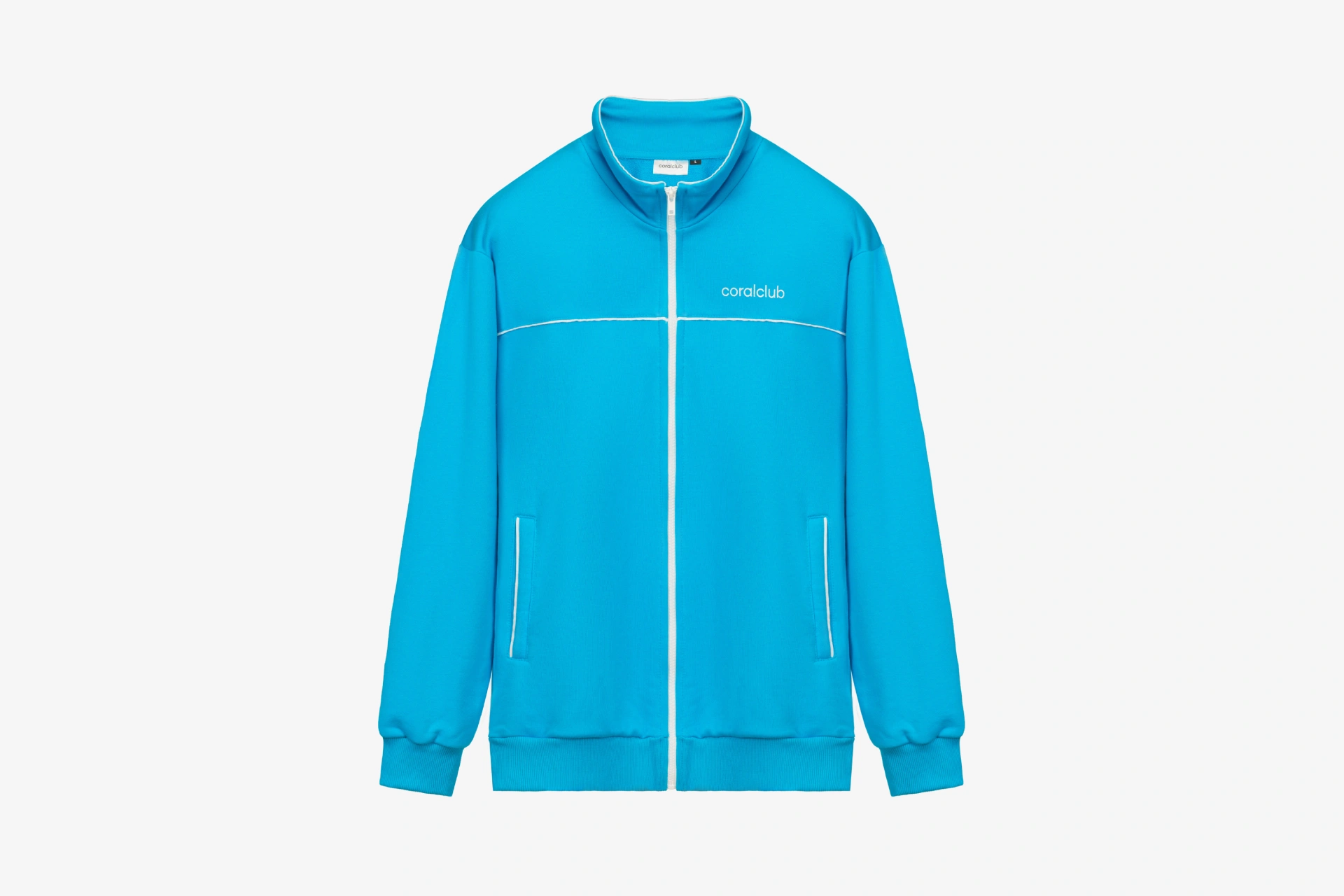 Hoodie zip long blue
